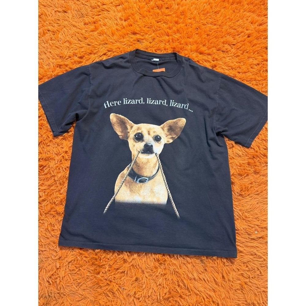 Vintage 90s Taco Bell Chihuahua Here Lizard Lizard T-Shirt Black XL Made in USA